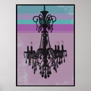 Póster Chandelier - Purple Grunge