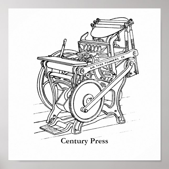 Poster - Chandler e Price letterpress (Frente)