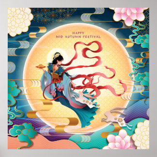 Poster Chang'e no Festival de Meio Outono na Lua