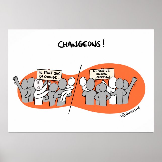 Poster "Changeons par l’exemple!" (Frente)