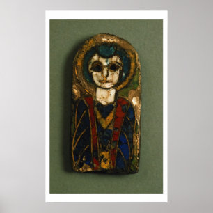 Póster Chapa arredondada, descrevendo o cristo ou um
