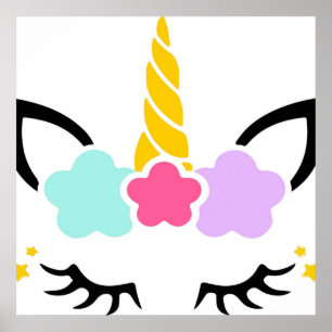 Poster Chapas oculares de Unicórnio