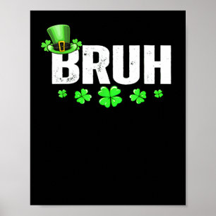 Poster Chapéu de Leprechaun do Dia de São Patrício, engra