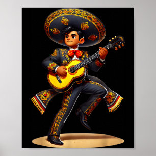 Poster Chapéu de Mariachi Engraçado Cinco De Mayo Homens