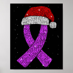 Poster Chapéu de Natal Epilepsia Rouxinol de Conscientiza