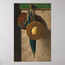 Chapéu de Palha - John Frederick Peto Fine Art Pos