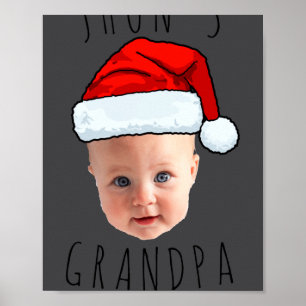 Poster Chapéu de Papai Noel de Bebê Foto de Natal