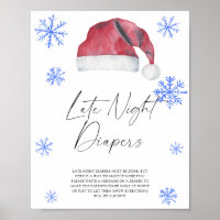 Chapéu de Papai Noel - Jogo de fraldas à noite