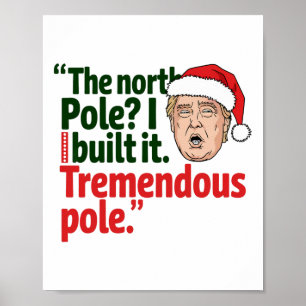 Poster Chapéu de Papai Noel Trump Faça o Natal Grande Nov