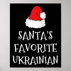 Poster Chapéu engraçado de Natal ucraniano favorito do Pa