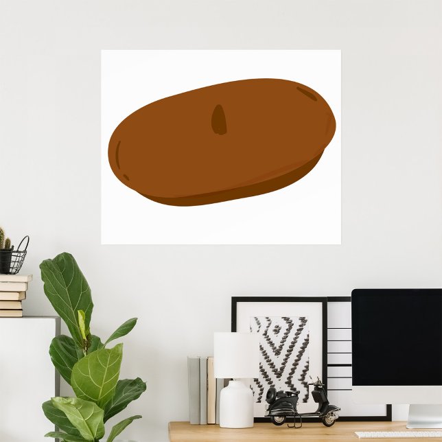 Poster Chapéu Francês Brown Beret Minimalista (Criador carregado)