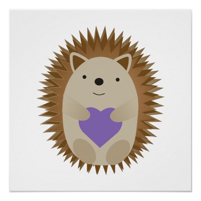 Póster Chapéu Furioso de Coração Roxo (Frente)