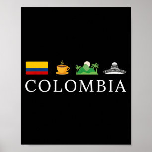 Poster Chapéu Montanhas Café Colombiano Para Homens Mulhe