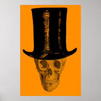 Poster Chapéu Superior do Crânio Laranja