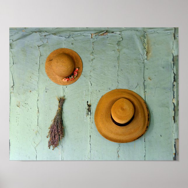 Poster Chapéus De Palha Antigos (Frente)