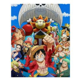 Póster Chapéus de Palha de One Piece