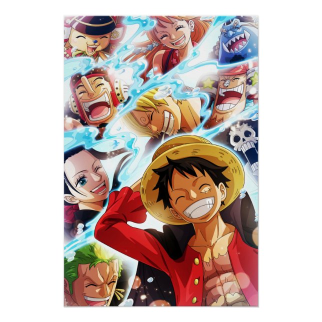 Póster Chapéus de Palha de One Piece Wano (Frente)