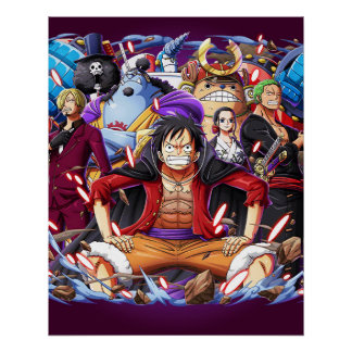 Póster Chapéus de Palha Wano One Piece