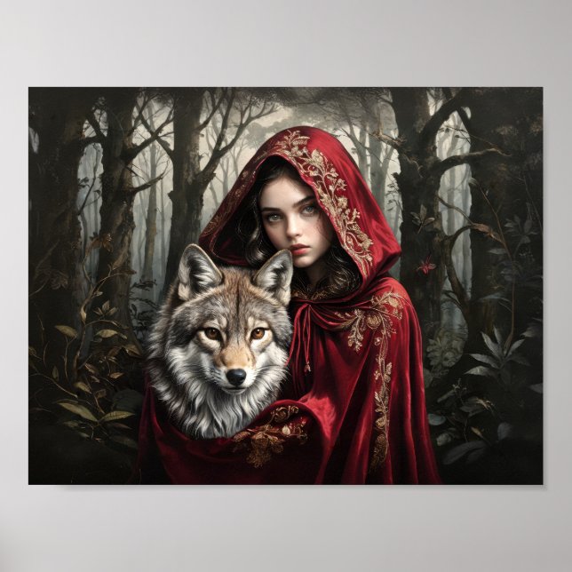 Poster Chapeuzinho Vermelho e a história real com o lobo (Frente)