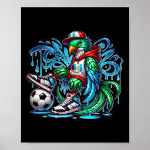 Poster Chapin Guate Pássaro Bandeira da Guatemala Urbyn Q