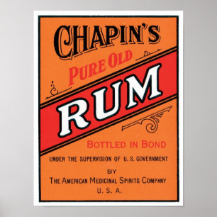 Poster Chapins Puro Rum Antigo