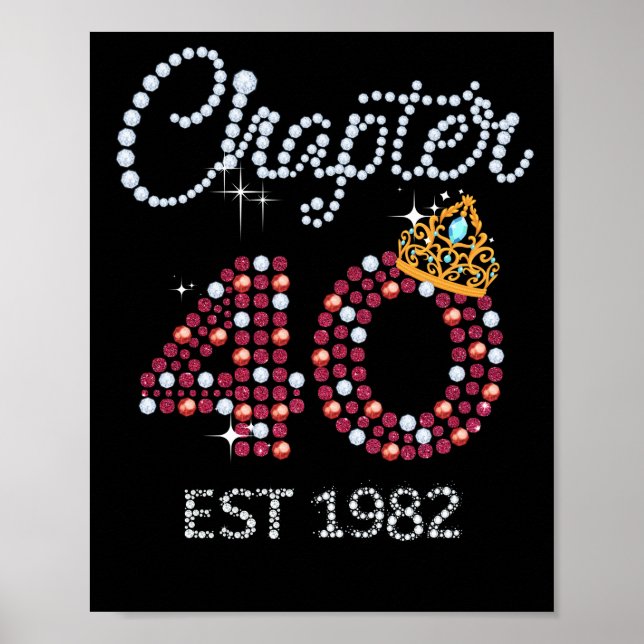 Poster Chapter 40 Years EST 1982 40Th Birthday (Frente)