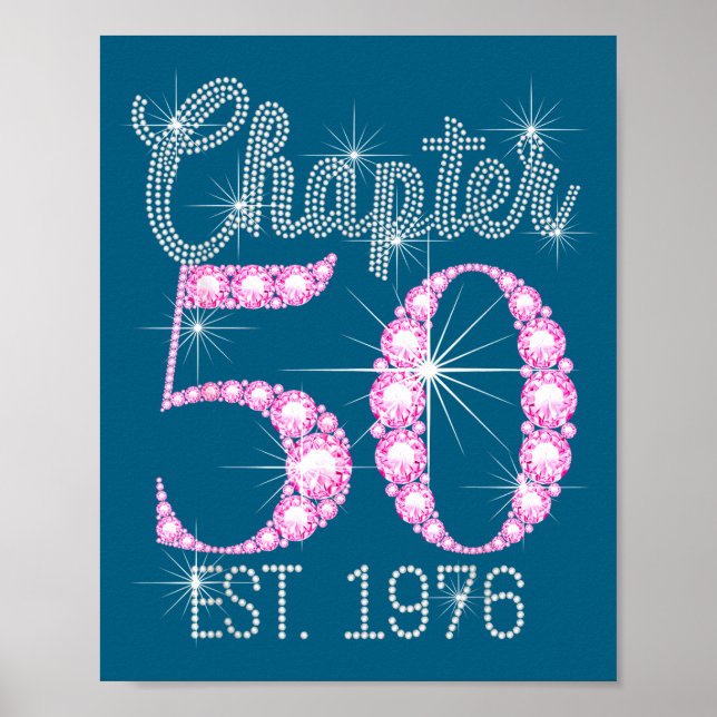 Poster Chapter 50 Est 1976 Happy 50th Birthday Gift  (Frente)