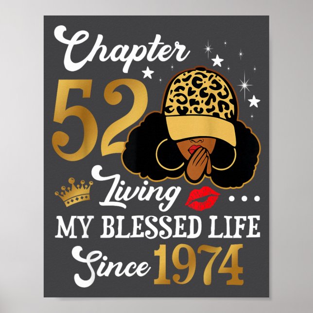 Poster Chapter 52 Living My Blessed Life Since 1974 Afro  (Frente)