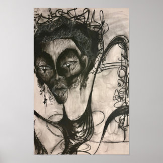 Poster charcoal drawing