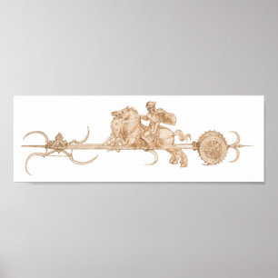Poster Chariot de Scythed, Leonardo da Vinci