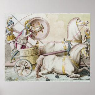 Poster Charioteers romanos, de "do dei Costumi Romani",
