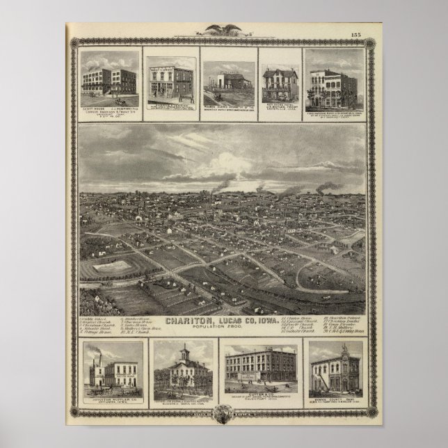 Poster Chariton, Empresas de Iowa em Davenport (Frente)