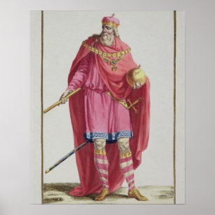 Póster Charlemagne (742-814) 'de DES Estampes de Receuil,