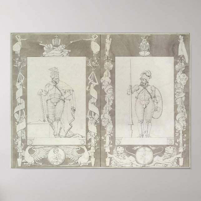 Póster Charlemagne e Heymon, 1804-5 (Frente)