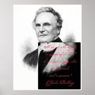 Poster Charles Babbage sobre a Confusão da Mente
