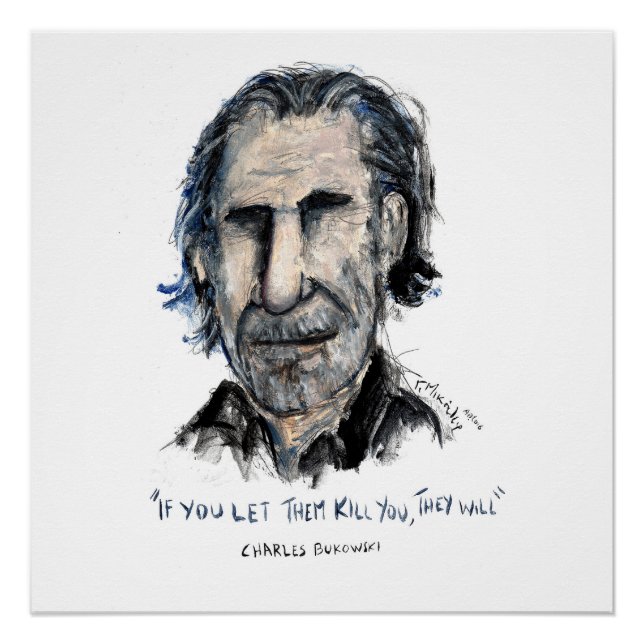 Póster Charles Bukowski (Frente)