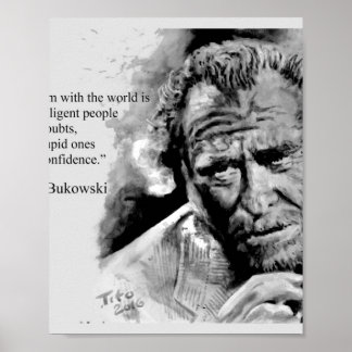 Poster Charles BUKOWSKI - Citação pessoas