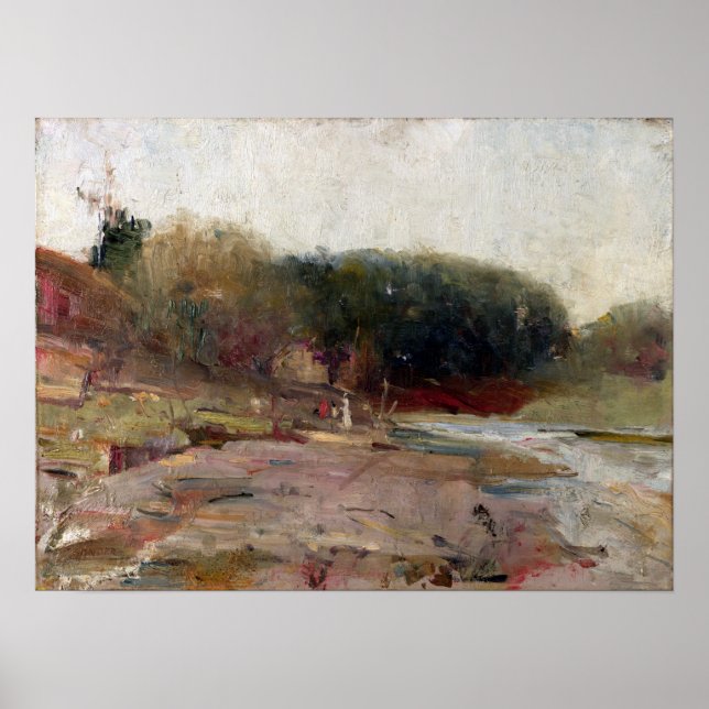 Poster Charles Conder No Rio Yarra, perto de Heidelberg (Frente)