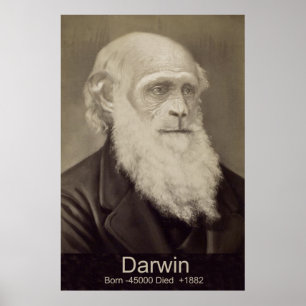 Póster Charles Darwin O Destaque do Homem Darwin Retrato