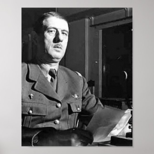 Poster Charles De Gaulle Portrait (Frente)