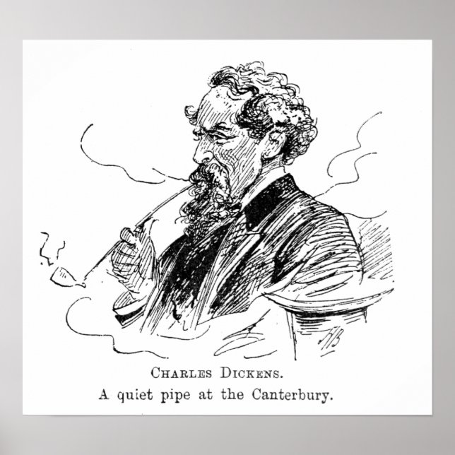 Poster Charles Dickens. Um cano silencioso na Cantebury. (Frente)