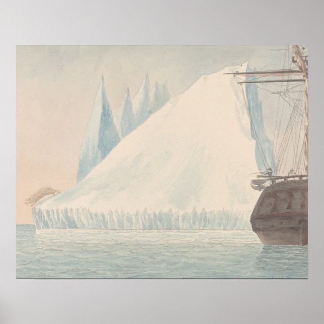 Poster Charles Hamilton Smith - Um Iceberg e Urso Polar (Frente)
