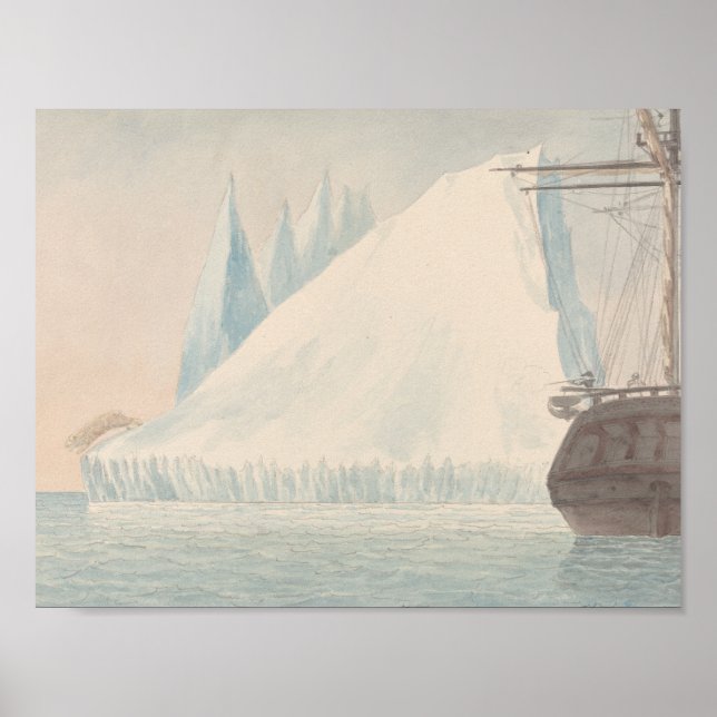 Poster Charles Hamilton Smith - Um Iceberg e Urso Polar (Frente)