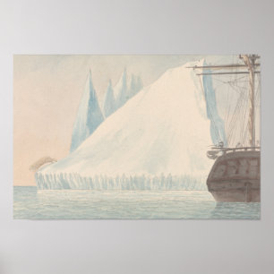 Poster Charles Hamilton Smith - Um Iceberg e Urso Polar