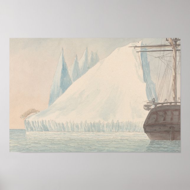 Poster Charles Hamilton Smith - Um Iceberg e Urso Polar (Frente)