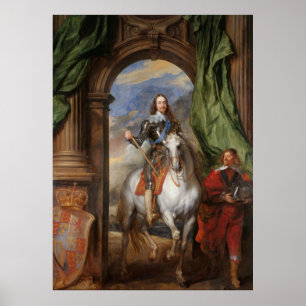 Póster Charles I com M. de Rua Antoine - Anthony van Dyck
