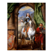 Charles I em Horseback por Van Dyck