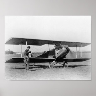Póster Charles Lindbergh com sargento