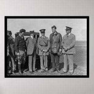 Póster Charles Lindbergh e Orville Wright 1927