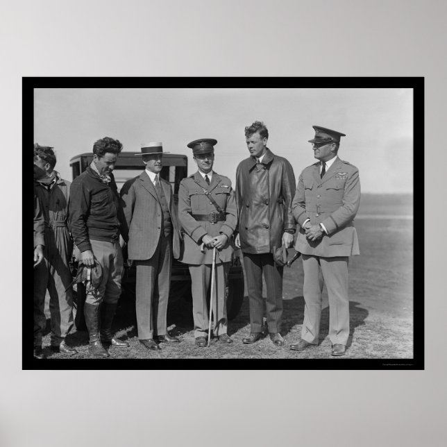 Póster Charles Lindbergh e Orville Wright 1927 (Frente)